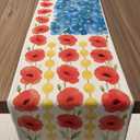 3 x OHOME 250th Anniversary Decorations - Summer Table Runner for Easter Spring | Patriotic American Flag Table Decor for America Anniversary USA Merchandise 4th of July Decorations Home Indoor Outdoor