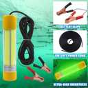 OROOTL Underwater Fishing Light Super Bright 16000 Lumens 21.5W 12V LED Night Fishing Light Deep Drop Fish Lamp Fishing Bait Finder for Shrimp Prawns Squid Boat Dock, Green