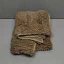 H.VERSAILTEX Bath Rugs for Bathroom Non Slip Bath Mats Extra Thick Chenille Striped Bath Rug Runners 47" x 17" Absorbent Fluffy Soft Shaggy Mats Dry Fast Plush Area Carpet for Bath Room - Taupe Brown