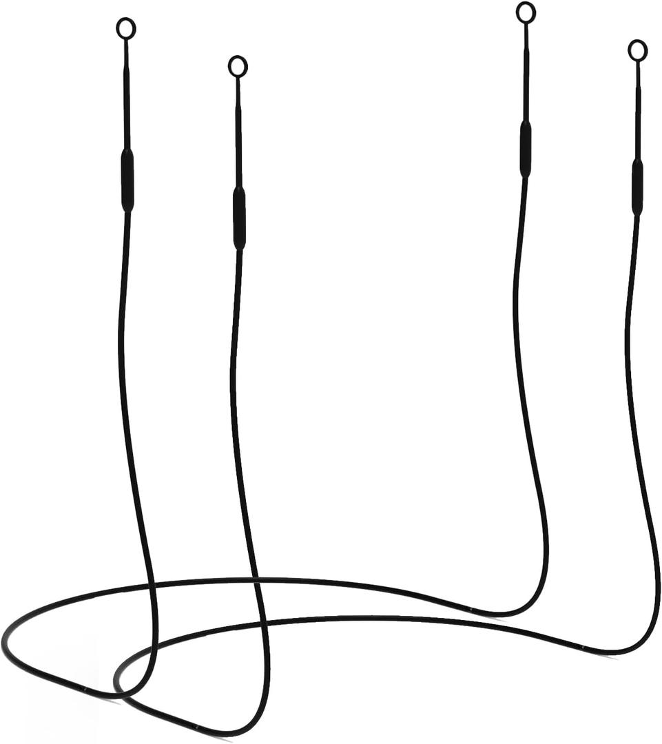 Earplug Lanyard [2 pcs] with Magnetic Tug-Resistant Safety Cord, Flexible Silicone Lanyard with Most Earplugs with Removable Tips Compatible (Black)