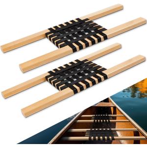 2 Pcs 34 Inch Canoe Webbed Seat Outdoor Caned Seat Replacement Canoe Hardware Accessories Weather-Resistant for Kayaking Boating Fishing Camping