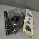 84 Inch Round Patio Furniture Covers with Support Pole, 800D Heavy Duty Waterproof Tear-Resistant Polyester Round Outdoor Table Cover Black