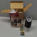 CIRCLE JOY Gravity Electric Salt and Pepper Grinder Set Automatic Salt and Pepper Grinder Set with LED Light, Battery Operated, Adjustable Coarseness, Large Capacity, for Home Kitchen BBQ, Black