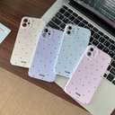 2 x Compatible with iPhone 12 Case Polka Dot Phone Case Cute Aesthetic Design Simple for Women Girl Stylish Shockproof Full Camera Protection Cover - Blue