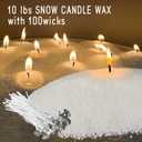 Wfmolcand 10 lb Natural Pearl Wax Sand DIY Set with 100 Wicks, Reusable, Continuous Burning, Unscented Candle Powder, Designed for Handmade Candles, Wedding Celebrations and Party Decorations