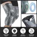 NEENCA Professional Knee Brace for Pain Relief, Medical Knee Support with Patella Pad & Side Stabilizers, Compression Knee Sleeve for Meniscus Tear, ACL, Joint Pain, Runner, Workout (Gray, Medium) (Gray)