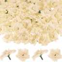 50-Pack Artificial Roses Heads, Silk Faux Rose Head for Wedding/Bouquet/Flower Wall/DIY Crafts/Party Decoration, Fake Bloom Flower Heads Buds [Beige]