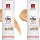 EltaMD UV Daily Tinted SPF 40 Face Sunscreen Moisturizer with Zinc Oxide, Tinted Daily Face Moisturizer with SPF, Sunscreen for Dry Skin, 1.7 oz Pump (Pack of 2)
