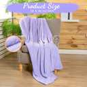 Buryeah 24 Pcs Flannel Throw Blankets Bulk Outdoor Wedding, Light Purple, 50 x 60 inches