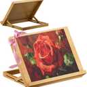 LUCYCAZ Tabletop Easel for Kids, Lightweight Art Easel for Painting, Beechwood Portable Easel Stand for Artists, Adjustable Angle Drawing and Sketching Board to Hold Book or Cookbook for Adults