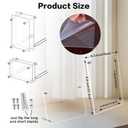 2 x CRAFTIFANO 2 Pack Acrylic Picture Frame 5x7 Inch Tabletop Clip Frame Convertible Horizontal Vertical Display for Photos Art Certificates UV Protected Floating Frame (2, Clear)