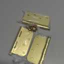 goldenwarm 3 Pack Satin Brass Residential Heavy Duty Iron Door Hinges, 4 Inch x 4 Inch Interior and Exterior Gold Door Hinges with 5/8" Radius Corners