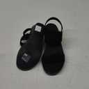 Skechers Womens Black Wedge Sandals With Beaded Straps Size 7