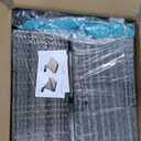 May in Color 6 Seater Patio Outdoor Furniture Set, Wicker Patio Conversation Sets with Coffee Table, All Weather Modular Outdoor Sectional Sofa for Porch Balcony Backyard Deck, Light Blue