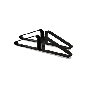 Freestanding Pet Gate Metal Support Feet, Triangle Support Feet Set of 2 for Extra Wide Foldable Pet Gate, Easy to Install, A Pair of Safety Fence Feet for Wooden Dog Gate, Black