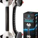 Suction Grab Bars for Shower 2-Pack, Extra-Strong Suction Cup Bathroom Grab Bar Handle w/Green Safety Indicator, No-Drill Removable Shower Handle for Seniors, Elderly & Handicap