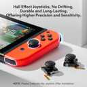 Hall Effect Joystick, 32 in 1 - No Drifting - Replacement Thumb for Switch JoyCon, Right/Left Stick - 4pcs with Repair Kit