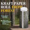 BAIJIALI 36" x 2,400" (200') Kraft Paper Roll for Craft Bulletin Board Paper Art Table Covering Crafting Gift Wrapping Bouquet Packing Parcel (White, 36''x200')
