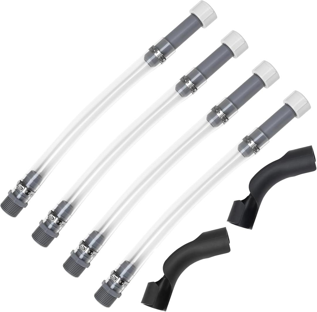 VP Gas Can Hose, 4 PCS Racing Fuel Jug Hose with 2 PCS Bender, Fuel Filler Hoses Suitable for Jegs's Racing Fuel Jug 3/5/5.5 Gallon Gas Cans Motorsport Container