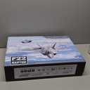 F22 Remote Control Airplane 4 Channel with Lights, 2.4G RC Fighter Plane with 6-axis Gyro Stabilizer for Beginner, RTF RC Plane 2 Batteries 37min Flight Time - 19in*14in