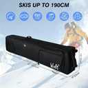 WOLT Rolling Ski Bag,Padded Snowboard Bag with Wheels for Air Travel, Fit to Double Pairs of Skis up to 190 cm
