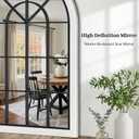 24x36 Inch Arched Windowpane Wall Mirror, Farmhouse Window Mirror