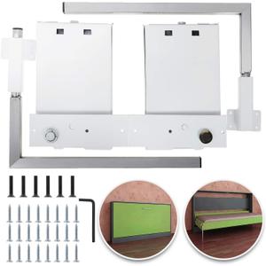 Happybuy Murphy Mounting Wall Springs Mechanism Heavy Duty Support Hardware DIY Kit for Queen Twin Size Bed (Horizontal), White