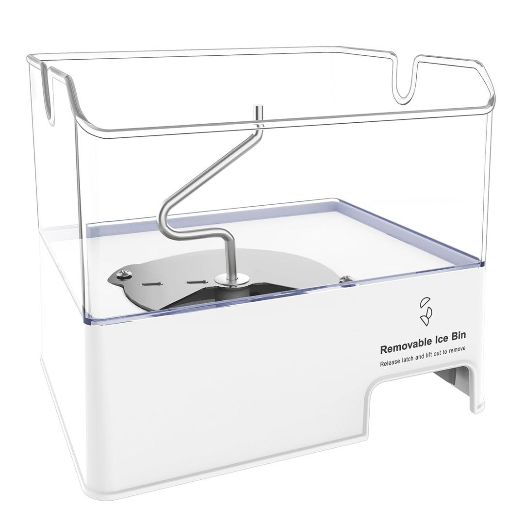 Upgraded WPW10347093 W10347100 Refrigerator Ice Bucket Compatible with Whirlpool, Maytag, KitchenAid Ice Maker W10347093 Whirlpool Ice Bucket WRF736SDAM14, WRF736SDAM13 Removable Ice Bin Ice Container