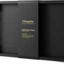 Bamboo Serving Tray with Metal Handles,15x10 in Ottoman Decorative Trays Platter for Coffee Table,Living Room,Bar,Party,Medium(Black)