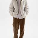 HOTake Men's Casual Corduroy Pants Relaxed Fit Baggy Sweatpants Men M(34) Dark Brown