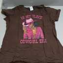 In My Cowgirl Era Groovy Western Rodeo Cowgirls T-Shirt BROWN L