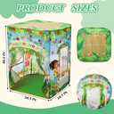 Children's Pop up Sukkah, Kids Play Sukkot Tent with 180 Paper Chain Strips, Foldable Playhouse Tent for Indoor Outdoor Game Party Boys Girls Birthday Gifts, 38.5in X 38.5inX 48.2in