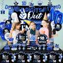 10th Birthday Decorations for Boys,152pcs 10 Year Old Birthday Decorations Double Digits Birthday Boy Plates and Napkins Cups Tablecloth,10th Birthday Cake Topper Honeycomb Hanging Swirl
