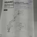 HUANUO Single Monitor Arm 13-34 Inch, Adjustable Gas Spring Arm, Monitor Desk Mount for 4.4-22lbs, VESA 75/100mm with C-Clamp/Grommet Base, Ergonomic Stand for Work/Gaming