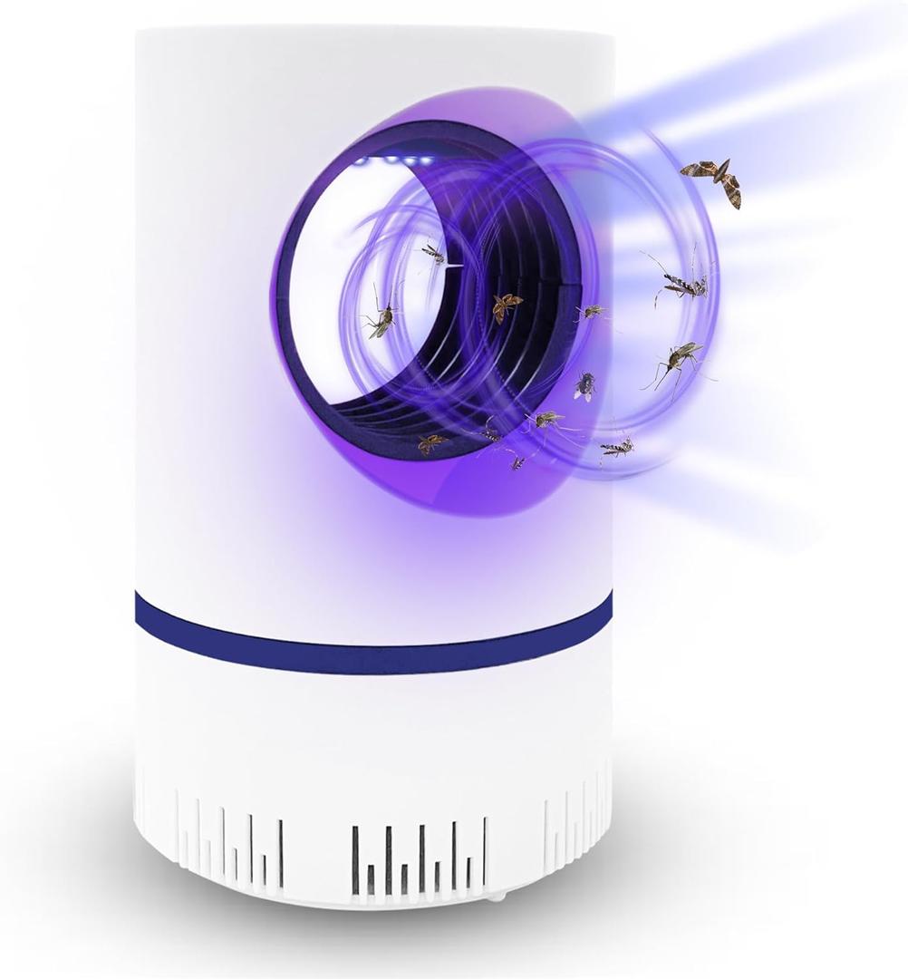 Fruit Fly Trap Flying Insect Traps Fan Powered Indoor Bug Catcher for Mosquitoes Gnats Fruit Flies Mosquito Killer Effective Blue Light