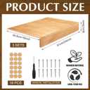 Hoolerry 3 Sets Wire Shelf Covers Wood Wire Rack Covers for Shelving Pantry Closet Removable Closet with 18 Grain Stickers for Pantry Home and Kitchen Organization(24 x 16 Inch,Wood Color)