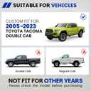 Roof Rack Cross Bars Fit for 2005-2023 Toyota Tacoma Double Cab, Heavy-Duty Aluminum Crossbars, Cargo Carrier for Kayak, Bike, Canoe, and Luggage (Not for Access Cab)