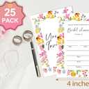 Bridal Shower Invitations, Wildflower Wedding Shower Invitation, 25 Invites With Envelopes For Newlyweds, Mr And Mrs, Engagement, Wedding Party Supplies Favor Decorations -A04