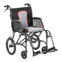 Drive Medical AeroFly Transport Chair - Just 13 lb, Lightweight Foldable Transport Wheelchair for Adults, Supports up to 250 lb (Matte Black)