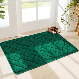 Walensee Indoor Doormat, Front Door Mat for Entrance (32"x48" Green) Machine Washable Entryway Rug, Non Slip Trapper Door Rugs Absorbent Dirt Low Profile Shoes Scraper Inside Floor Mats for Entry