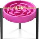 LOOBANI Dog Bowl Stand for Slow Feeders 11.75" W – Adjustable Width, 9.76" Height Single Elevated Dog Bowls Food Stand for Medium Dogs, Large Dogs (Without Bowl) (1 Pack)