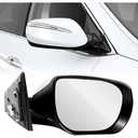 Paderson Right Passenger Side Mirror Assembly Fits 2013-2018 Hyundai Santa Fe Sport with Power Glass Heated Turn Signal and Manual Folding Blind Spot Detection Replace HY1321234(8Pins)