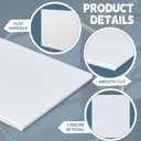 Sasylvia Hdpe Sheet, Hdpe Plastic Sheet Flexible High Density Polyethylene Cutting Board Solid Plastic Block for Marine, CNC, Machining, Industrial, DIY Projects(1/2" X 24'' X 36'',White,1 Pcs)