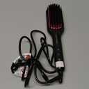 Enhanced Ceramic Hair Straightener Brush by MiroPure, 2-in-1 Ionic Straightening Brush with Anti-Scald Feature, Auto Temperature Lock & Auto-Off Function (Black) (3 Piece Set)