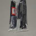 Zip Ties Assorted Sizes 4+6+8+12 inch, 200 Pack, Black Cable Ties, UV Resistant Wire Ties for Indoor and Outdoor Use, LOCKLOCK