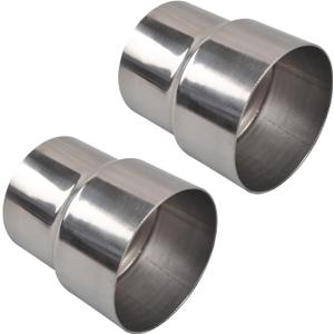 SSN Exhaust Pipe Reducer Component Adapter 3 Inch ID to 3.5 Inch ID Polished 304 Stainless Steel Universal ID 3" to ID 3.5" Exhaust Pipe Reducer Adapter 4 Inch Length-Pair 2 Pcs