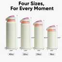 ENCOOL Leakproof Insulated Water Bottle with Straw Dual-Sip Water Bottle Bag-Safe Design for Work, Commute & Gym  Keeps Drinks Cold All Day, 24 oz, Sand Beige