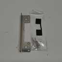 Door Latch Guard Plate 7 with 1 Offset Cover, Satin Nickel, Outswing Door Security Protector Shield, Heavy Duty Version, Door Knob/Deadbolt Latch Protector Plate (1 Pack)