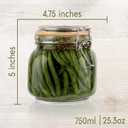 Glass Jars with Lids 24 oz Food Storage Jars with Airtight Lids Leak Proof Glass Canisters Kitchen Jars