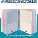 H4D 24 Pocket Morandi Color Spiral Multi Pocket Folder Poly Project Organizer